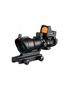 Boneyard Tactical Acog 4x32 Cross Rifle Scope with Docter Red Dot.