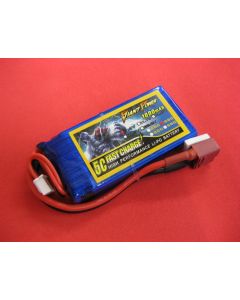 Giant Power 7.4V 1000mAh 35C lipo battery with Deans Connector.