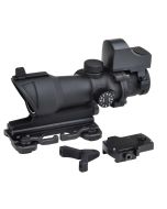 AIM ACOG 4x32 Scope Red / Green Reticle with QD Mount + Mini Red Dot (Black)