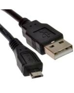 Kenable USB A to Micro B Shielded Fast Charge Cable 1m Lead black